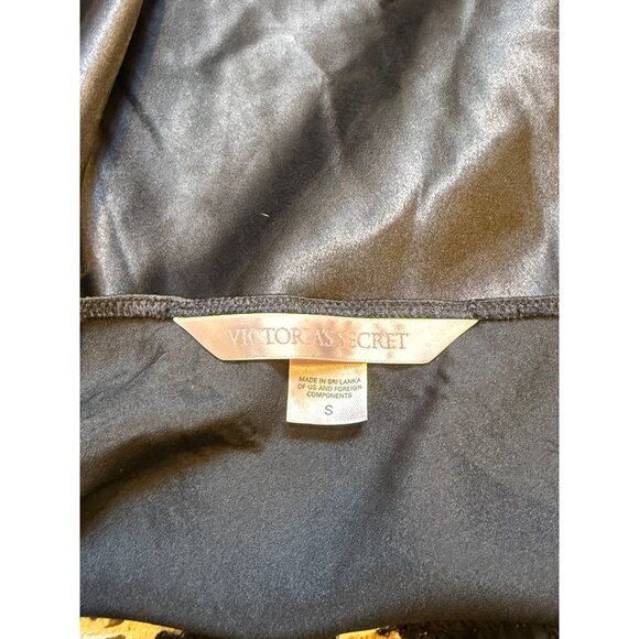Y2K Victorias Secret Black Satin Chemise With Lace Trim & Adjustable Straps Size - Picture 4 of 7